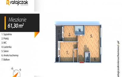 Rzut, plan Wyjątkowe mieszkanie/3 pokoje/Morena-Gdańsk