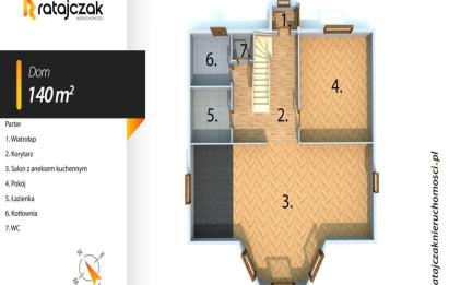 Rzut, plan Dom wolnostojący | 5 pokoi | duża działka-Wejherowo