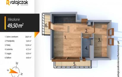 Rzut, plan Piękny apartament w sercu Gdańska!-Gdańsk