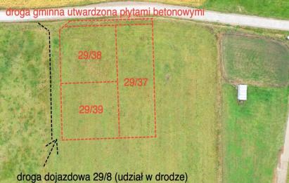 Rzut, plan Dwie działki z Warunkami Zabudowy | Głazica-Głazica