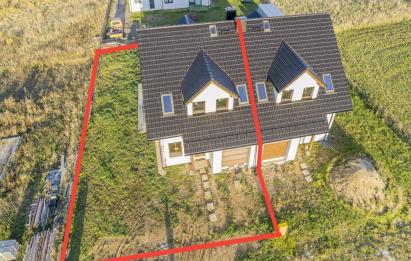 Rzut, plan DOM W ZABUDOWIE BLIŹNIACZEJ-Młynek