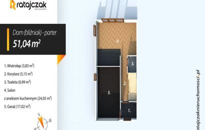 Rzut, plan 4 POK | DOM | SYCHOWO | GARAŻ | OGRÓD | BLISKO S6-Sychowo