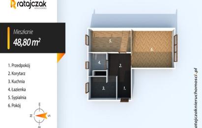 Rzut, plan 2 pokoje po remoncie | piwnica | parter-Puck