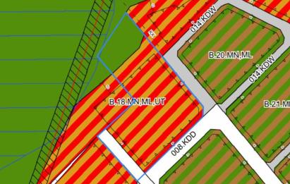 Rzut, plan DZIAŁKA Zbychowo  pod inwestycję mieszkaniową-Zbychowo