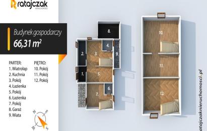 Rzut, plan 2 domy | działka 725 m2 | 6 km od plaży-Łebcz