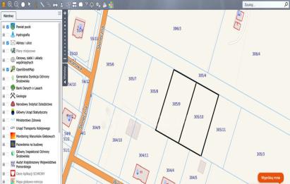 Rzut, plan Działki 1096 m2 z Warunkami Zabudowy | Domatówko-Domatówko