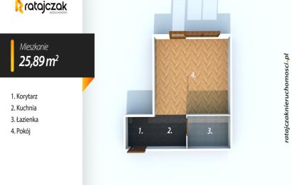 Rzut, plan Mała kawalerka w Gdyni na sprzedaż-Gdynia