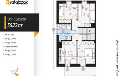 Rzut, plan 125 62 m2 |  odbiór IV kwartał 2026 | Gowino-Gowino