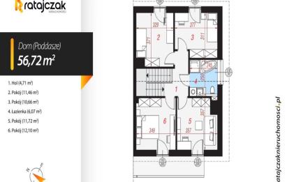 Rzut, plan 125 62 m2 |  odbiór IV kwartał 2026 | Gowino-Gowino