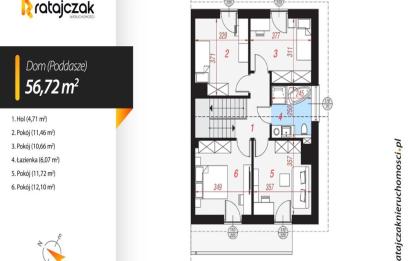 Rzut, plan 125 62 m2 |  odbiór IV kwartał 2026 | Gowino-Gowino