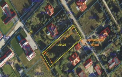 Rzut, plan Piękna działka z ogrodem w okolicy lotniska-Gdańsk