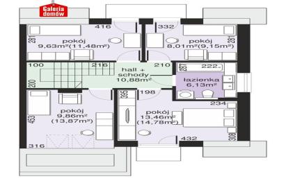 Rzut, plan Bliźniak 125 62 m2 | działka 555 m2 |-Szemud