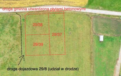 Rzut, plan Dwie działki z Warunkami Zabudowy | Głazica-Głazica