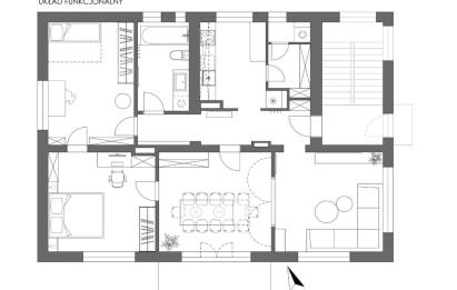 Rzut, plan Mieszkanie w modernistycznej kamienicy Hallera-Wejherowo