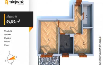 Rzut, plan Przytulne mieszkanie w spokojnej okolicy!-Gdańsk