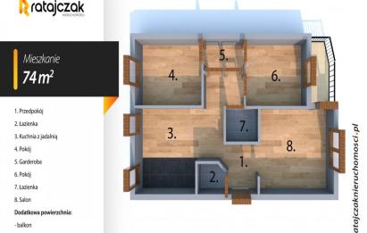 Rzut, plan 4 pokoje z pięknym widokiem na Park Oruński-Gdańsk