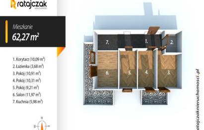 Rzut, plan Przytulne mieszkanie z widokiem na zieleń-Straszyn
