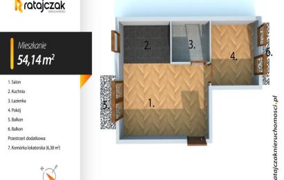 Rzut, plan 2 POK | RUMIA CENTRUM | 2 BALKONY | 1 MIN SKM-Rumia