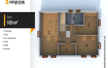 Rzut, plan Dom w stylu Kanadyjskim  Tuż przy Lesie-Leźno