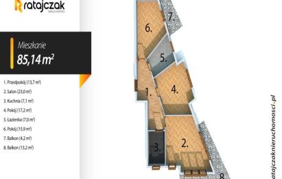 Rzut, plan Luksusowy Apartament w Pasie Nadmorskim-Gdańsk