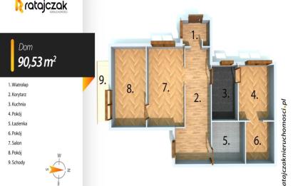 Rzut, plan Dom wolnostojący | Wejherowo Nanice | z garażem-Wejherowo