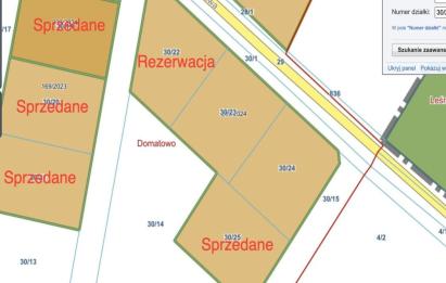 Rzut, plan Domatowo| Działka budowlana|LAS| Morze|Ostatnia-Domatowo