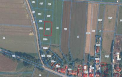 Rzut, plan DZIAŁKA BUDOWLANA | MPZP | UZBROJONA | BLISKO LASU-Gniewino