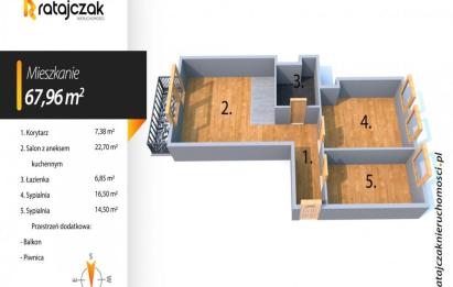 Rzut, plan Mieszkanie nad morzem| 3 pokoje-Puck