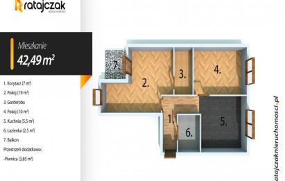 Rzut, plan 2-pokoje|spół. własn. prawo do lokalu | piwnica-Wejherowo