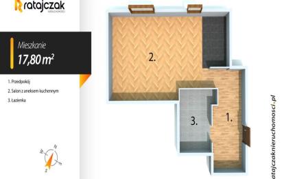 Rzut, plan Kawalerka na parterze | dostępna od zaraz |-Rekowo Górne