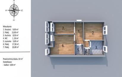 Rzut, plan świetna lokalizacja/przestronne 3 pokoje/park-Gdańsk
