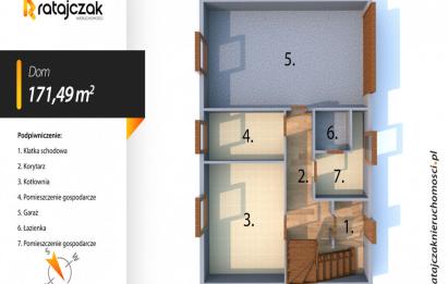 Rzut, plan Dom wolnostojący z wydzielonymi dwoma mieszkaniami-Rumia