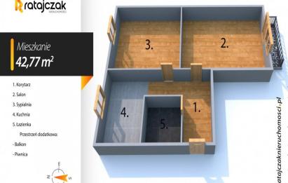Rzut, plan Dwa pokoje  Dostępne od zaraz  Do Remontu.-Wejherowo