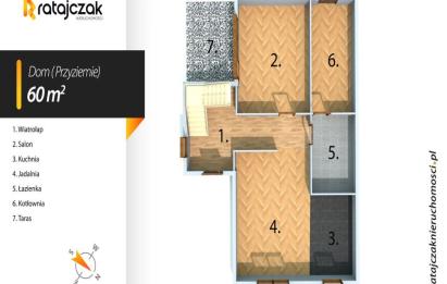 Rzut, plan Duży dom | 4 pokoje | ogrod | Reda Betlejem-Reda