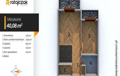 Rzut, plan Stylowe 2 pokojowe mieszkanie |garaż |komórka lok -Pruszcz Gdański