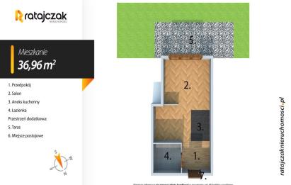 Rzut, plan APARTAMENT POD KLUCZ | BASEN | PARTER | MIEJSCE-Żarnowska
