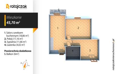Rzut, plan 3 POK | WYSOKI STANDARD | UMEBLOWANE | 1 PIĘTRO-Gościcino